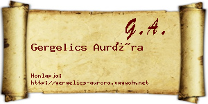 Gergelics Auróra névjegykártya